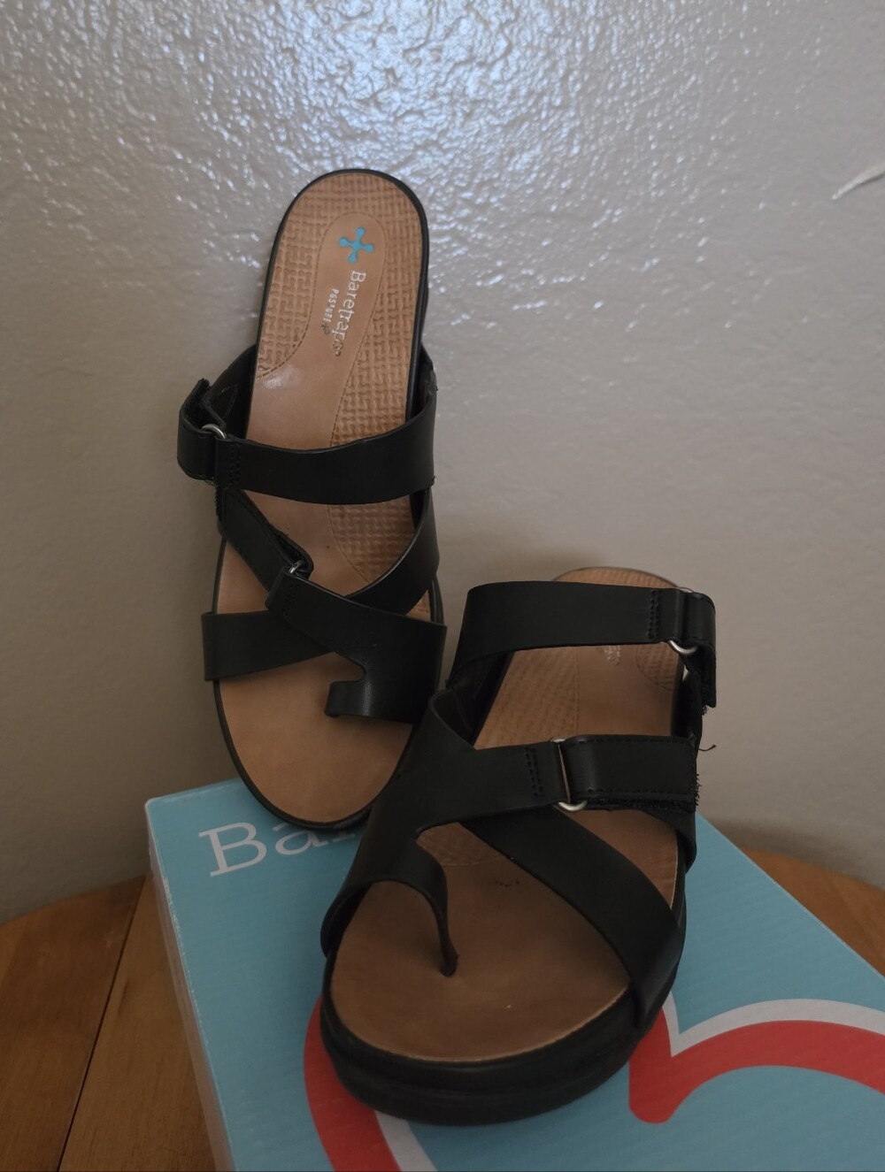 BareTraps Leonie Black Wedge Sandals